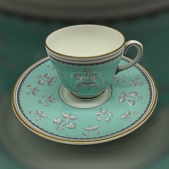 Wedgewood Bone China Pimpernel Pattern Cup And Saucer Set Vintage Dinnerware - Picture 16 of 16